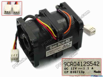 75031 Sanyo Denki 9CR0412S542 Server - Square Fan sq40x40x56, w105x6x6, 12V 1.1A Sanyo Denki 9CR0412S542 Server - Square Fan 