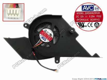75081 AVC BASB0825R2M Server - Blower Fan P002, FRU P/N: 45K6406, w65x4x4, 12V 0.25A AVC BASB0825R2M Server - Blower Fan 