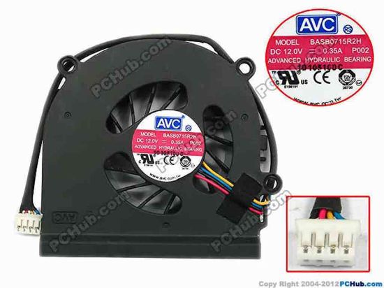 75127 AVC BASB0715R2H Server - Blower Fan P002, bw70x70x18, w165x4x4, 12V 0.35A AVC BASB0715R2H Server - Blower Fan 