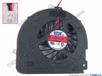 75264 AVC BASB0712R5L Cooling Fan  -004, bw68x74x12, w52x2x2, 5V 0.1A, Bare Fan  AVC BASB0712R5L Cooling Fan  