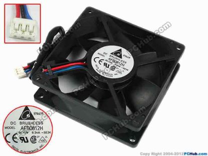77305 Delta Electronics AFB0812H Server - Square Fan -SE24, sq80x80x25, w115x3x3, 12V 0.24A Delta Electronics AFB0812H Server - Square Fan 