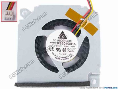 77314 Delta Electronics KSB0405HA Cooling Fan  -6L86, Bare, Szie45x45x8, w45x3x3, 5V 0.3A Delta Electronics KSB0405HA Cooling Fan  