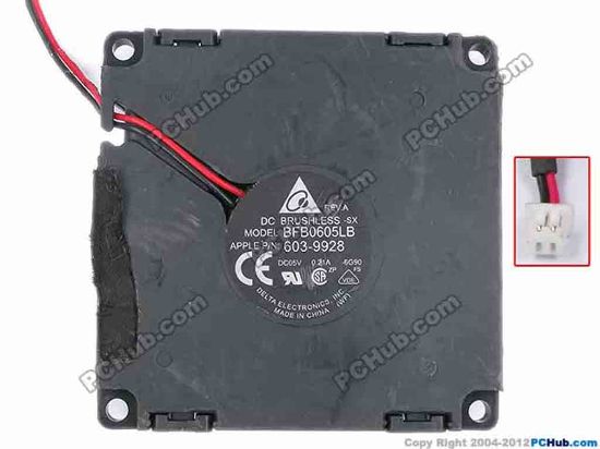 77343 Delta Electronics BFB0605LB Cooling Fan  603-9928, Bare, w70x2x2, 5V 0.21A Delta Electronics BFB0605LB Cooling Fan  