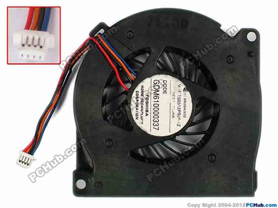 77354 Toshiba MCF-TS6512PB05-1Z Cooling Fan  GDM610000337, Bare, w45x4x4, 5V 250mA Toshiba MCF-TS6512PB05-1Z Cooling Fan  