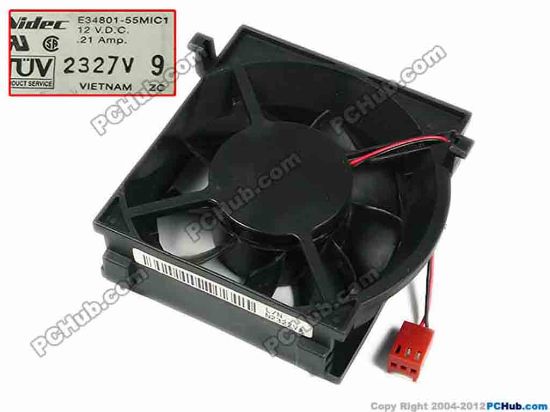 77519 Nidec E34801-55MIC1 Server - Square Fan sq78x78x25, w50x2x3, 12V 0.21A Nidec E34801-55MIC1 Server - Square Fan 