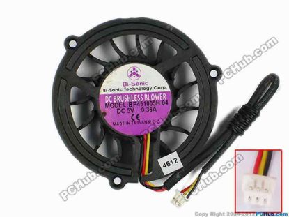 77546 Bi-Sonic BP451005H Cooling Fan  04, Bare, size:59x10, w100x3x3, 5V 0.36A Bi-Sonic BP451005H Cooling Fan  