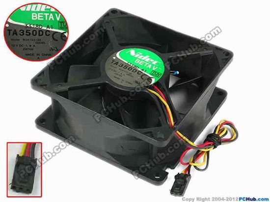 77673 Nidec M35105-58 Server - Square Fan G3DEL, sq92x92x38, w215x3x3, 12V 1.8A Nidec M35105-58 Server - Square Fan 