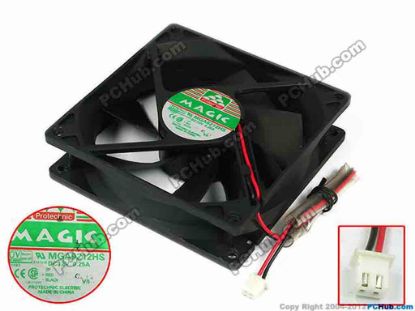 77701 Protechnic Magic MGA9212HS Server - Square Fan sq92x92x25, w145x2x2, 12V 0.25A  Protechnic Magic MGA9212HS Server - Square Fan 