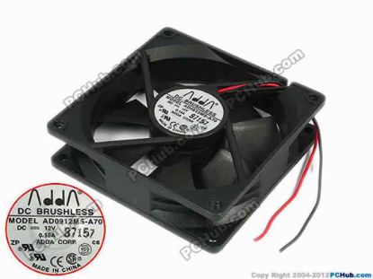 77712 ADDA AD0912MS-A70 Server - Square Fan sq92x92x25, w90x2, 12V 0.16A ADDA AD0912MS-A70 Server - Square Fan 