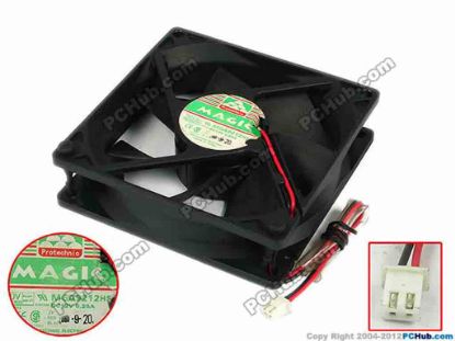 77773 Protechnic Magic MGA9212HS Server - Square Fan sq92x92x25, w100x2x2, 12V 0.25A  Protechnic Magic MGA9212HS Server - Square Fan 