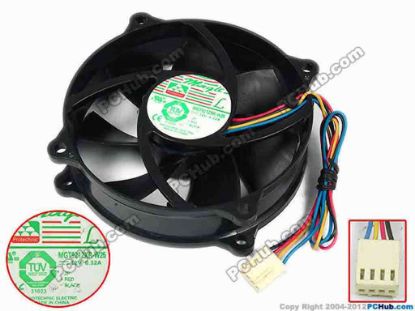 77840 Protechnic Magic MGT9212XR-W25 Server - Round Fan dia95x95x25, w200x4x4, 12V 0.32A Protechnic Magic MGT9212XR-W25 Server - Round Fan 