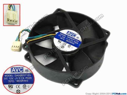 77858 AVC DA09025T12U Server - Round Fan P028, dia95x95x25, w70x4x4, 12V 0.7A AVC DA09025T12U Server - Round Fan 
