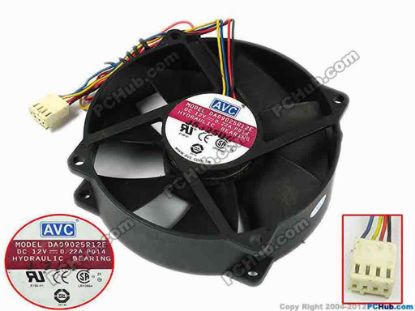 77869 AVC DA09025R12E Server - Round Fan P014, dia95x95x25, w200x4x4, 12V 0.22A AVC DA09025R12E Server - Round Fan 