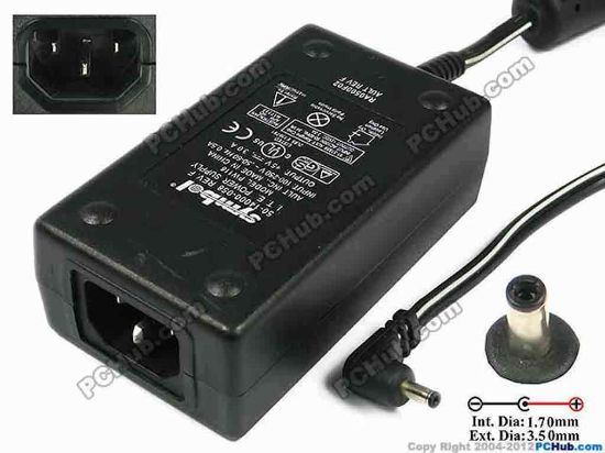 77878 Other Brands Symbol AC Adapter 5V-12V 5V 3A, 3.8/1.3mm, IEC C14 Other Brands Symbol AC Adapter 5V-12V <div>In stock now ready to ship in 24 hours.&nbsp;</div>
<div><br />
</div>
<div>Model: 50-14000-058 REV.F</div>
<div><br />
</div>
<div>INPUT: 100-240V~0.5A, 50-60Hz&nbsp;</div>
<div>OUTPUT: 5V 3.0A 15W</div>
<div>Connecter size: Int. Diameter: 1.50mm&nbsp;</div>
<div>Ext. Diameter: 3.50mm</div>
<div><br />
</div>
<div><br />
</div>
<div>Dimensions: 96 X 55 X 33 mm</div>
<div><br />
</div>
<div>*Please take note, 3 wire AC power cord not included.</div>