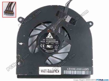77938 Delta Electronics KSB0505HB Cooling Fan  -9C1D, Bare, w30x4x4, 5V 0.4A Delta Electronics KSB0505HB Cooling Fan  