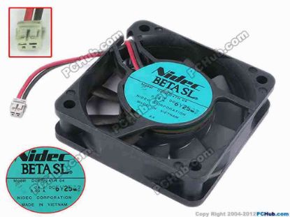 78010 Nidec D06R-24TH Server - Square Fan 04, sq60x60x15, w50x2x2, 24V 0.09A Nidec D06R-24TH Server - Square Fan 
