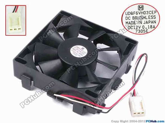 78052 Panasonic UDQF6VH03CEP Server - Square Fan sq60x60x15, w125x3x3, 12V 0.18A Panasonic UDQF6VH03CEP Server - Square Fan 