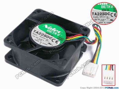 78053 Nidec B35200-35 Server - Square Fan DEL1, sq60x60x25, w100x4x4, 12V 0.22A Nidec B35200-35 Server - Square Fan 