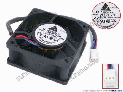 78079 Delta Electronics AFB0612EH Server - Square Fan -BR00, sq60x60x25, w170x3x3, 12V 0.48A Delta Electronics AFB0612EH Server - Square Fan 