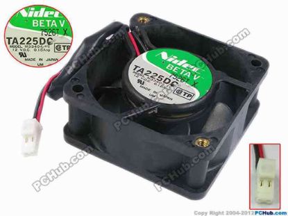 78101 Nidec M33404-16 Server - Square Fan sq60x60x25, w180x2x2, 12V 0.18A Nidec M33404-16 Server - Square Fan 