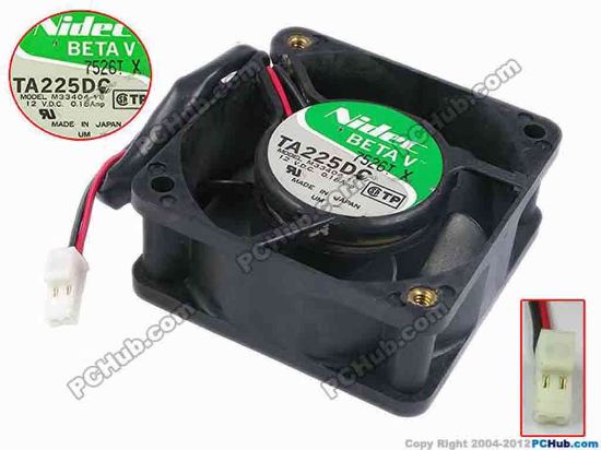 78101 Nidec M33404-16 Server - Square Fan sq60x60x25, w180x2x2, 12V 0.18A Nidec M33404-16 Server - Square Fan 