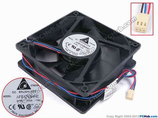 78135 Delta Electronics AFB1248HHE Server - Square Fan -P59Z, sq120x120x38, w290x3x3, 48V 0.23A Delta Electronics AFB1248HHE Server - Square Fan 