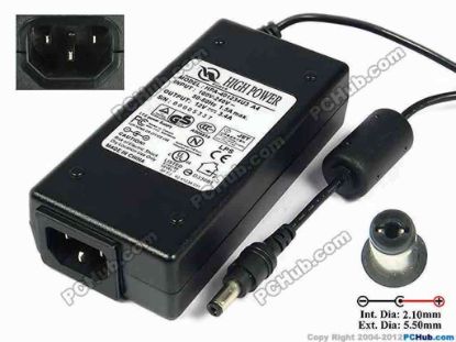 78148 Other Brands HIGH POWER AC Adapter 5V-12V 12V 3.4A, (2.1/5.5mm), IEC C14 Other Brands HIGH POWER AC Adapter 5V-12V <div>In stock now ready to ship in 24 hours.&nbsp;</div>
<div><br />
</div>
<div>Model: HPA-401234U3 A4</div>
<div><br />
</div>
<div>INPUT: 100-240V~1.5A, 50-60Hz&nbsp;</div>
<div>OUTPUT: 12V 3.4A 90W</div>
<div>Connecter size: Int. Diameter: 2.10mm&nbsp;</div>
<div>Ext. Diameter: 5.50mm</div>
<div><br />
</div>
<div><br />
</div>
<div>Dimensions: 124 X 60 X 31 mm<br />
<br />
*Please take note, 3 wire (IEC C14) AC power cord not included.</div>