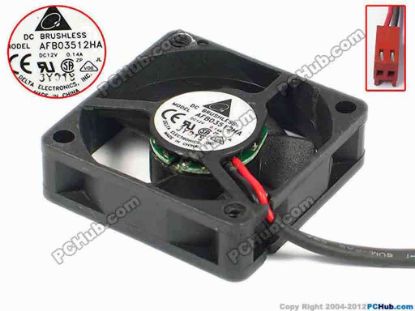 78154 Delta Electronics AFB03512HA Server - Square Fan sq35x10, w55x2x2, 12V 0.14A Delta Electronics AFB03512HA Server - Square Fan 