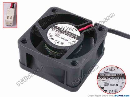 78164 ADDA AD0412MB-C50 Server - Square Fan P, sq40x20, w230x2x2, 12V 0.08A ADDA AD0412MB-C50 Server - Square Fan 