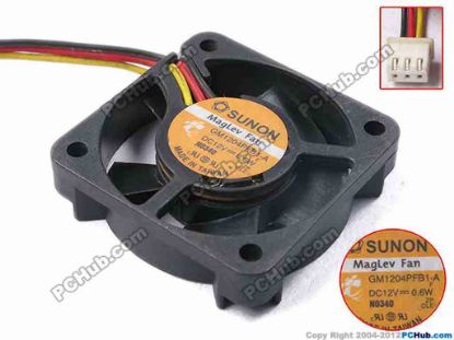 78180 SUNON GM1204PFB1-A Server - Square Fan F, sq40x10, w60x3x3, 12V 0.6W SUNON GM1204PFB1-A Server - Square Fan 