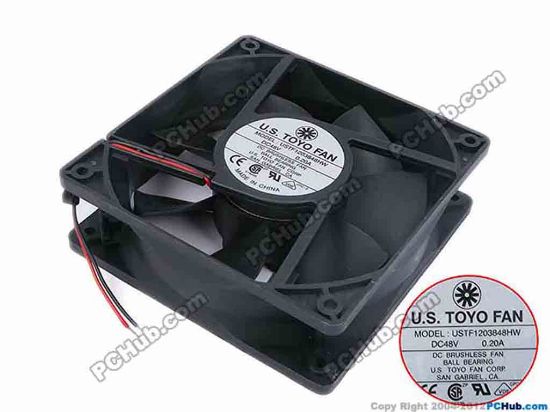 78185 Other Brands U.S. TOYO Server - Square Fan sq120x120x38, w80x2, 48V 0.20A Other Brands U.S. TOYO Server - Square Fan 