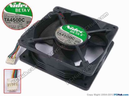 78215 Nidec B34262-34 Server - Square Fan CQ4, sq120x120x38, w115x4x5, 12V 0.8A Nidec B34262-34 Server - Square Fan 
