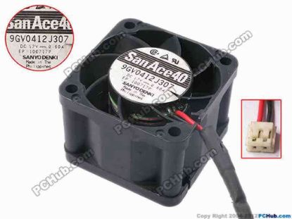 78224 Sanyo Denki 9GV0412J307 Server - Square Fan sq40x28, w90x2x2, 12V 0.60A Sanyo Denki 9GV0412J307 Server - Square Fan 