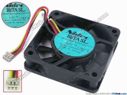 78285 Nidec D06R-05TM Server - Square Fan 12H1, sq60x60x15, w90x3x3, 5V 0.34A Nidec D06R-05TM Server - Square Fan 