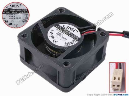 78303 ADDA AD0412MB-C50 Server - Square Fan TP, sq40x20, w230x2x2, 12V 0.08A ADDA AD0412MB-C50 Server - Square Fan 