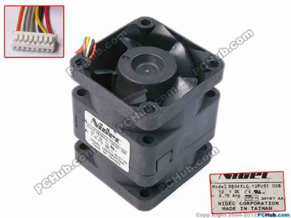 78314 Nidec DB04XLG-12PUS1 Server - Square Fan 03B, sq40x48, w45x7x8, 12V 0.76A, Dual Fan Nidec DB04XLG-12PUS1 Server - Square Fan ,&nbsp;
