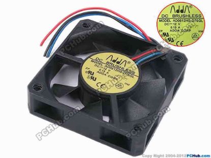 78344 ADDA AD0612HS-D76GL Server - Square Fan sq60x60x15, w85x3, 12V 0.13A ADDA AD0612HS-D76GL Server - Square Fan 