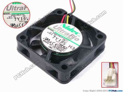 78346 Nidec U40X12MLZ7-53 Server - Square Fan J35, sq40x10, w110x3x3, 12V 0.05A Nidec U40X12MLZ7-53 Server - Square Fan 