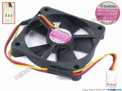 78350 SUNON KDE1206PFB3-8 Server - Square Fan 0 SUNON KDE1206PFB3-8 Server - Square Fan 