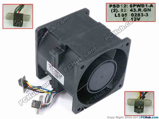 78367 SUNON PSD1206PWB1-A Server - Square Fan (2).B2443.R.GN, sq60x60x60, w35x8x12, 12V SUNON PSD1206PWB1-A Server - Square Fan 