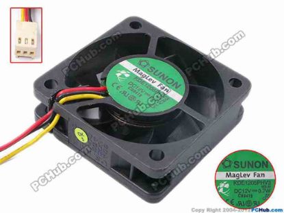 78396 SUNON KDE1205PHV2 Server - Square Fan MS.M, sq50x50x15, w60x3x3, 12V 1W SUNON KDE1205PHV2 Server - Square Fan