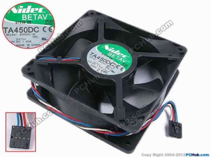 78398 Nidec B35502-35 Server - Square Fan DEL, sq120x120x38, w205x4x5, 12V 1.4A Nidec B35502-35 Server - Square Fan 