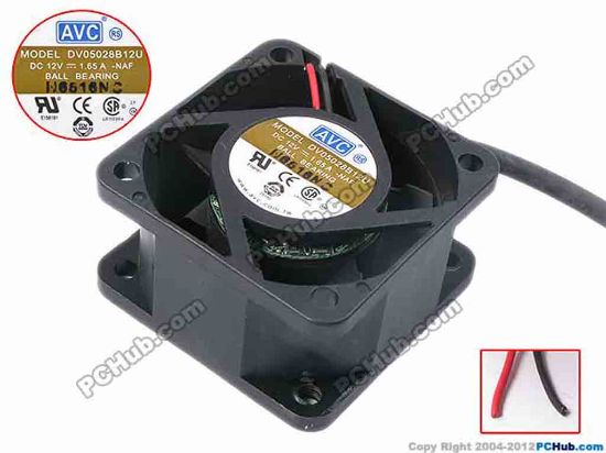 78399 AVC DV05028B12U Server - Square Fan -NAF, sq50x50x28, w180x2, 12V 1.65A AVC DV05028B12U Server - Square Fan 