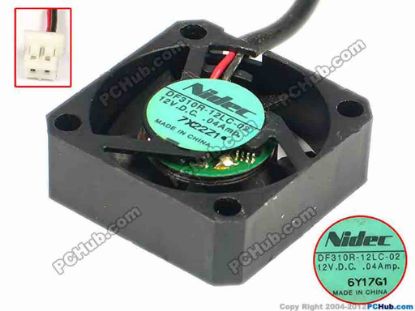 78426 Nidec DF310R-12LC-02 Server - Square Fan sq30x10, w50x2x2, 12V 0.04A Nidec DF310R-12LC-02 Server - Square Fan 