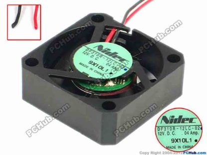 78427 Nidec DF310R-12LC-02 Server - Square Fan sq30x10, w50x2, 12V 0.04A Nidec DF310R-12LC-02 Server - Square Fan 
