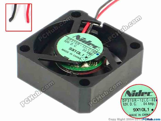 78427 Nidec DF310R-12LC-02 Server - Square Fan sq30x10, w50x2, 12V 0.04A Nidec DF310R-12LC-02 Server - Square Fan 