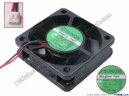 78705 SUNON KDE1205PHV2 Server - Square Fan 11.MS.B1175.A.GN, sq50x50x15, w160x2x2, 12V 1W SUNON KDE1205PHV2 Server - Square Fan 