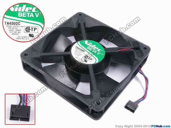 78748 Nidec C32790-58A Server - Square Fan sq120x120x25, w65x3x4, 12V 0.52A Nidec C32790-58A Server - Square Fan 