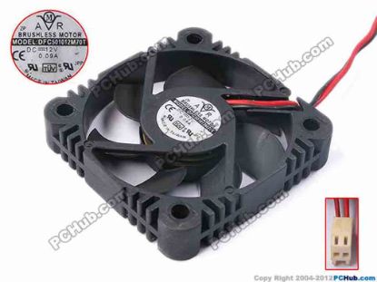 78753 Aurics DFC501012M70T Server - Square Fan sq50x50x10, w200x2x2, 12V 0.09A Aurics DFC501012M70T Server - Square Fan 