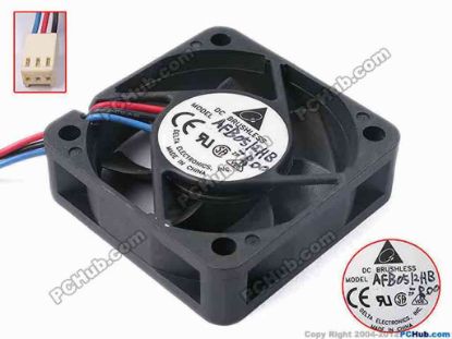 78834 Delta Electronics AFB0512HB Server - Square Fan -R00, sq50x50x15, w650x3x3, 12V 0.15A Delta Electronics AFB0512HB Server - Square Fan 